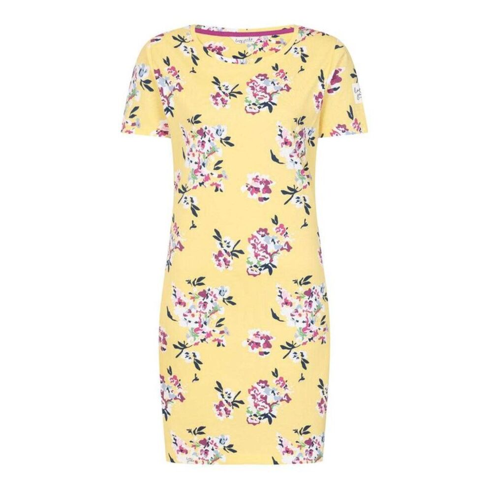 Lazy Jacks Womens/Ladies Wild Flowers Shirt Dress / Yellow
